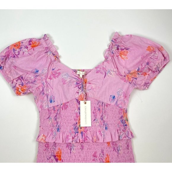 LoveShackFancy Jarrah Mini Dress in Royal Pink Berry - Picture 9 of 16